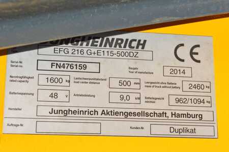 Jungheinrich EFG 216 STVZO Batterie Bj. 2020