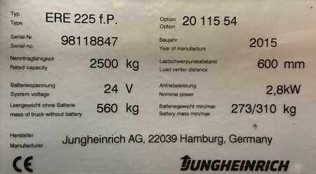 Jungheinrich ERE 225 f. P.