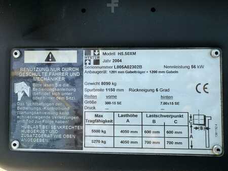 Hyster H 5.5XM Diesel / Full cabin / Only 6089 hours / Forks Positioner