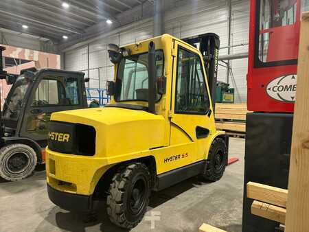 Hyster H 5.5XM Diesel / Full cabin / Only 6089 hours / Forks Positioner